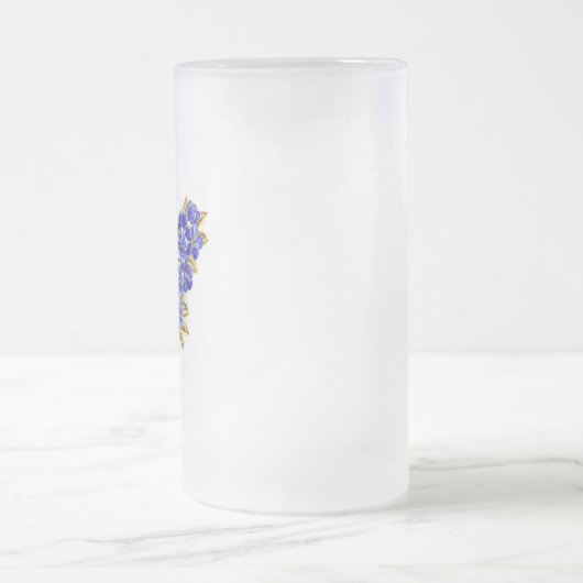 Chope Givrée Papillon saphir à fleurs (Centre)