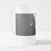 Chope Givrée Papillons blancs et dorés (Devant gauche)