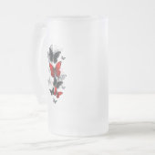 Chope Givrée Papillons noirs et rouges volants (Devant gauche)