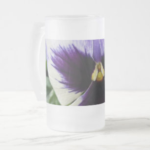 Chope Givrée pensée violette foncée sur blanc