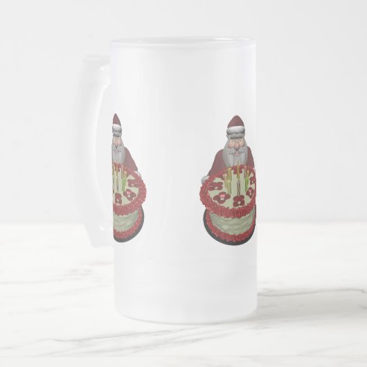 Chope Givrée Père Noël Avec Gâteau D'Anniversaire (Devant gauche)