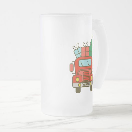 Chope Givrée Père Noël vue de devant Joyeux Noël (Devant droit)