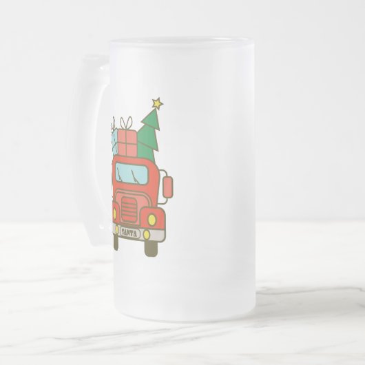 Chope Givrée Père Noël vue de devant Joyeux Noël (Devant gauche)
