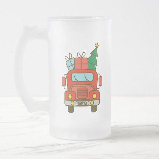 Chope Givrée Père Noël vue de devant Joyeux Noël (Gauche)