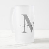 Chope Givrée Personnaliser Monogramme Initial Nom Haut (Devant gauche)
