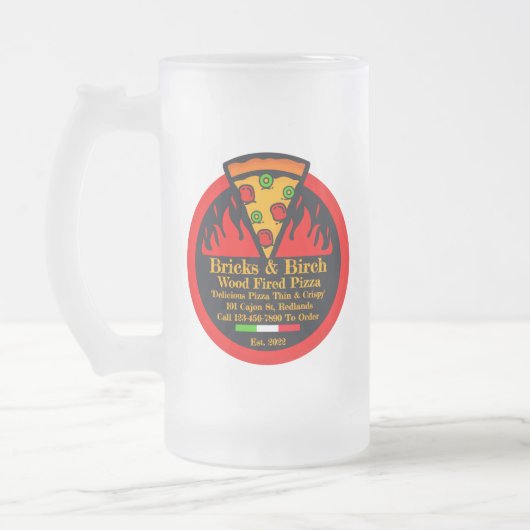 Chope Givrée Personnaliser Pizza Fabriquée en bois Restaurant P (Gauche)