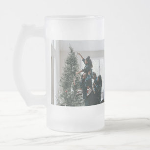 Chope Givrée Photo de Noël personnalisé recto-verso de la famil