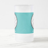 Chope Givrée Photo ronde et Stein givré par texte - créez vos (Centre)