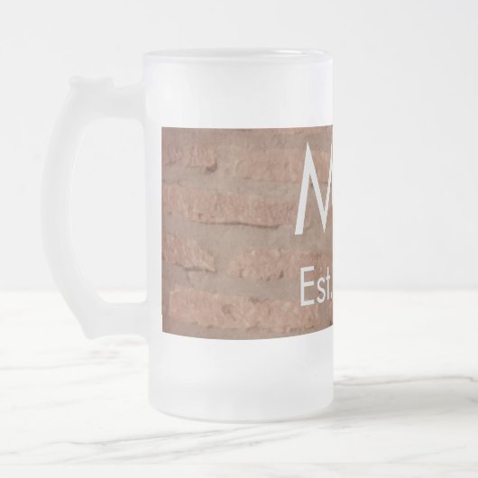 Chope Givrée pierre de brique rustique Brown ajouter le nom let (Gauche)