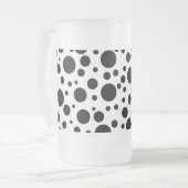 Chope Givrée Pois noirs en blanc | (Devant gauche)