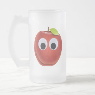 Chope Givrée Pomme rouge drôle avec yeux de googly