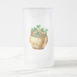 Chope Givrée Pot vert de trèfles en or Jour de la Saint-Patrick