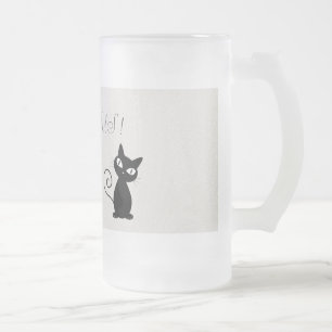 Chope Givrée Quirky Whimsical Black Cat Glittery-Bonjour magnif