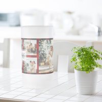 Red Buffalo Plaid & Collage Photo Avec Initiale