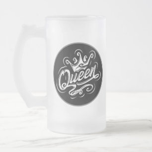 Chope Givrée Reine avec couronne, conception de la typographie