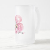 Chope Givrée Rose exotique moderne Flamant rose Aquarelle (Devant droit)