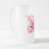 Chope Givrée Rose exotique moderne Flamant rose Aquarelle (Devant gauche)