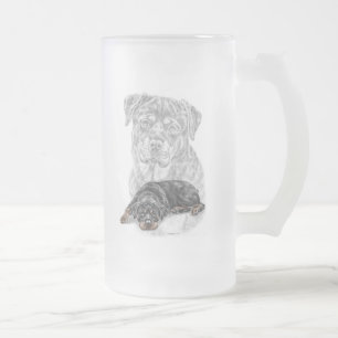Chope Givrée Rottweiler Chien Art