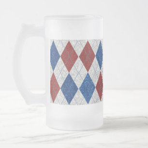 Chope Givrée Rouge, Blanc, Bleu Argyle Juillet 4 Paillettes