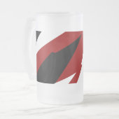 Chope Givrée Rouge noir et blanc abstrait (Devant gauche)