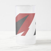 Chope Givrée Rouge noir et blanc abstrait (Centre)