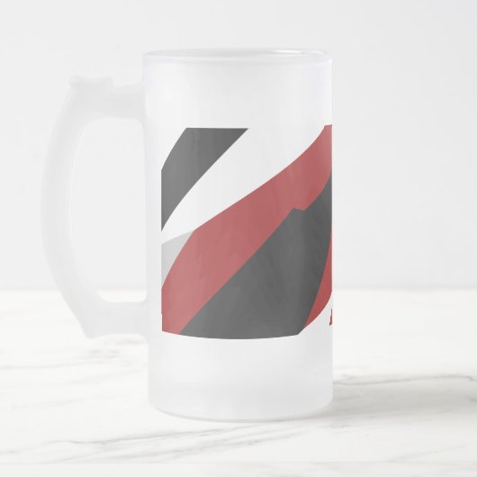 Chope Givrée Rouge noir et blanc abstrait (Gauche)