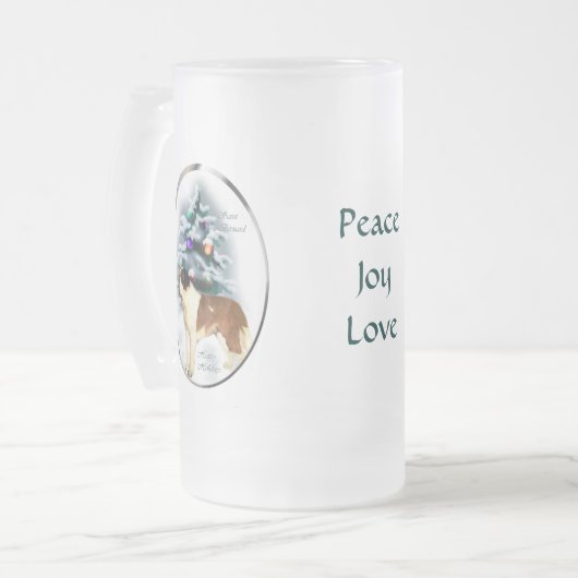 Chope Givrée Saint Bernard Cadeaux de Noël (Devant gauche)