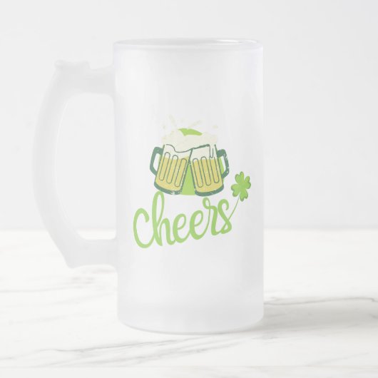 Chope Givrée Salutations avec Shamrock - Saint Patrick Day (Gauche)