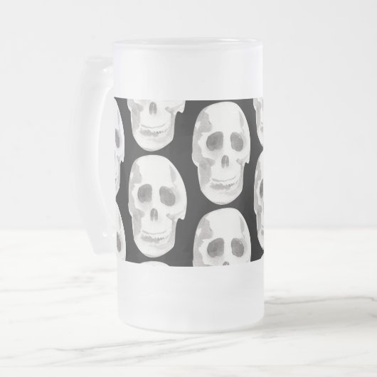 Chope Givrée Scary Scull Black & White Pattern (Devant gauche)