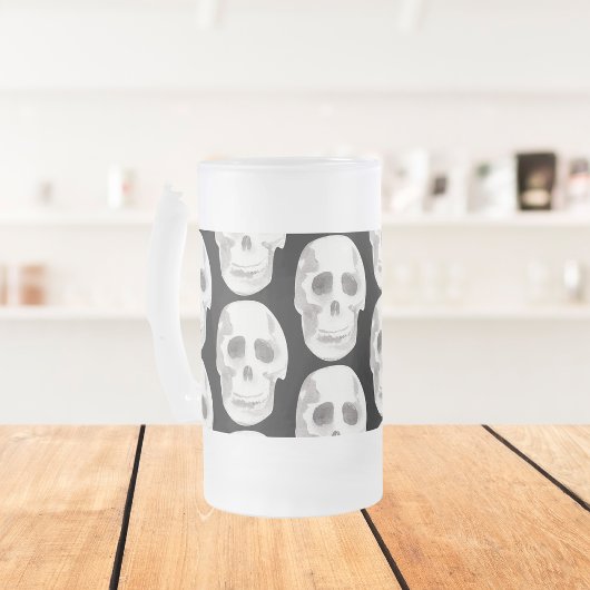 Chope Givrée Scary Scull Black & White Pattern