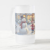 Chope Givrée Scène d'art de Noël enneigée et cosy (Devant gauche)