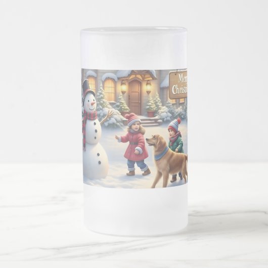 Chope Givrée Scène d'art de Noël enneigée et cosy (Centre)