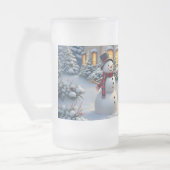 Chope Givrée Scène d'art de Noël enneigée et cosy (Gauche)