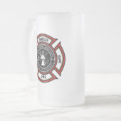 Chope Givrée Service d'incendie AJOUTER LE NOM Pompier Insigne  (Devant gauche)