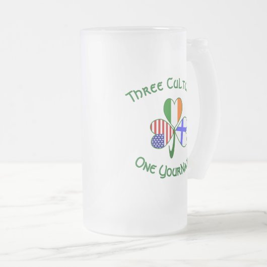 Chope Givrée Shamrock personnalisé des drapeaux irlandais améri (Devant droit)