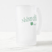 Chope Givrée Shamrock vert personnalisé MOH Beer Stein (Devant droit)