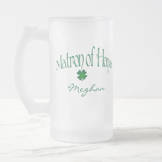 Chope Givrée Shamrock vert personnalisé MOH Beer Stein (Gauche)