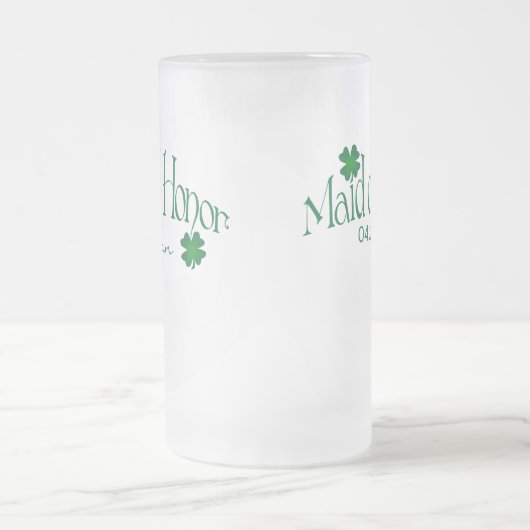 Chope Givrée Shamrock vert personnalisé MOH Beer Stein (Centre)