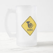 Chope Givrée Signe de route de croisement de cor de harmonie (Gauche)