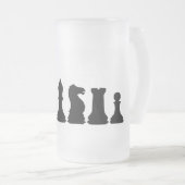 Chope Givrée Silhouette de pion de pièces d'échecs (Devant droit)