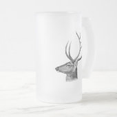 Chope Givrée Silhouette de tête de cerf (Devant droit)