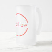 Chope Givrée simple cercle rouge ajouter votre nom lettre texte (Devant droit)