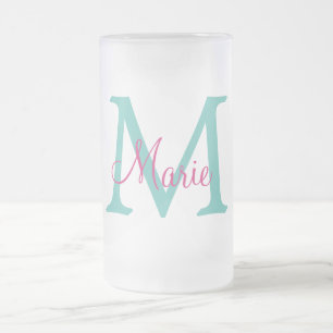 Chope Givrée simple minimal add name monogram green pink blue t
