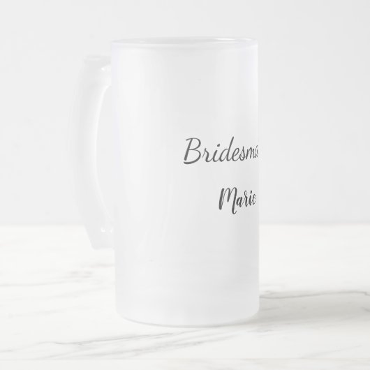 Chope Givrée SIMPLE MINIMAL ajouter votre nom bridesmaid person (Devant gauche)