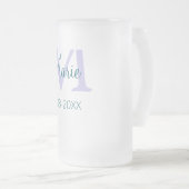 Chope Givrée simple minimum ajouter nom monogramme violet vert (Devant droit)