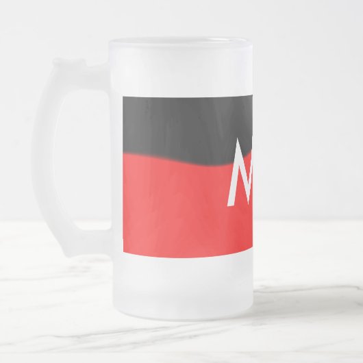 Chope Givrée Simple monogramme ajouter votre nom lettre man min (Gauche)