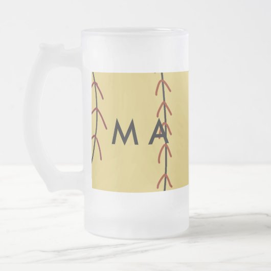 Chope Givrée Simple monogramme ajouter votre nom lettre man min (Gauche)