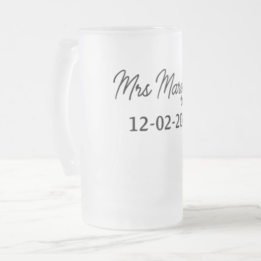 Chope Givrée simple monogramme minimal mrs M nom date année Thr (Devant gauche)