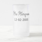 Chope Givrée simple monogramme minimal mrs M nom date année Thr (Centre)