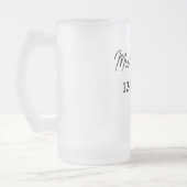 Chope Givrée simple monogramme minimal mrs M nom date année Thr (Gauche)